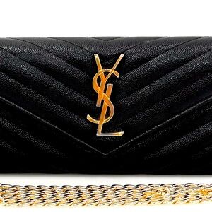 Yves Saint Laurent Vegan Leather Clutch/Crossbody - COA